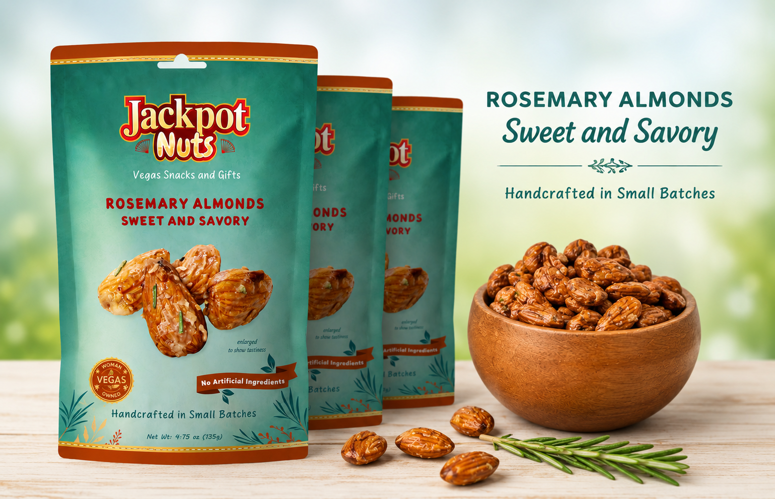 Rosemary Almonds - 3 Pack