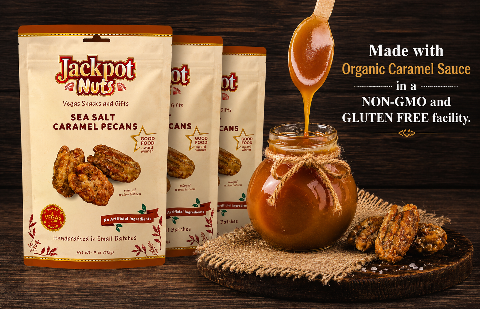 Sea Salt Caramel Pecans - 3 Pack